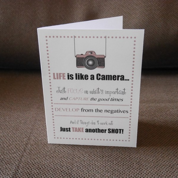 Life is like a Camera card 