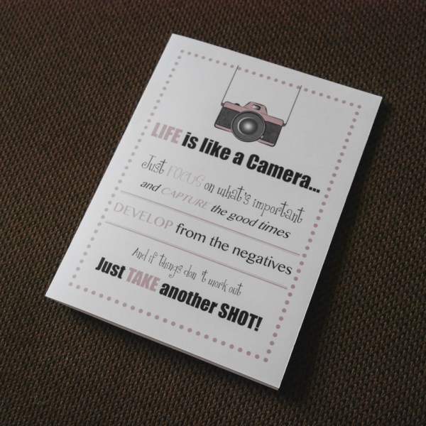 Life is like a Camera card