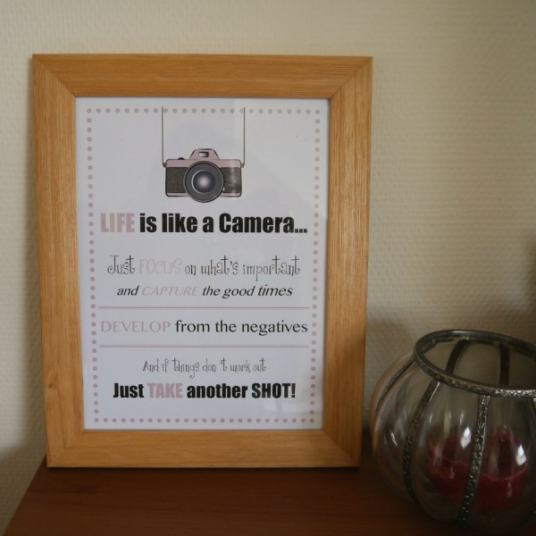 Life is like a Camera framed