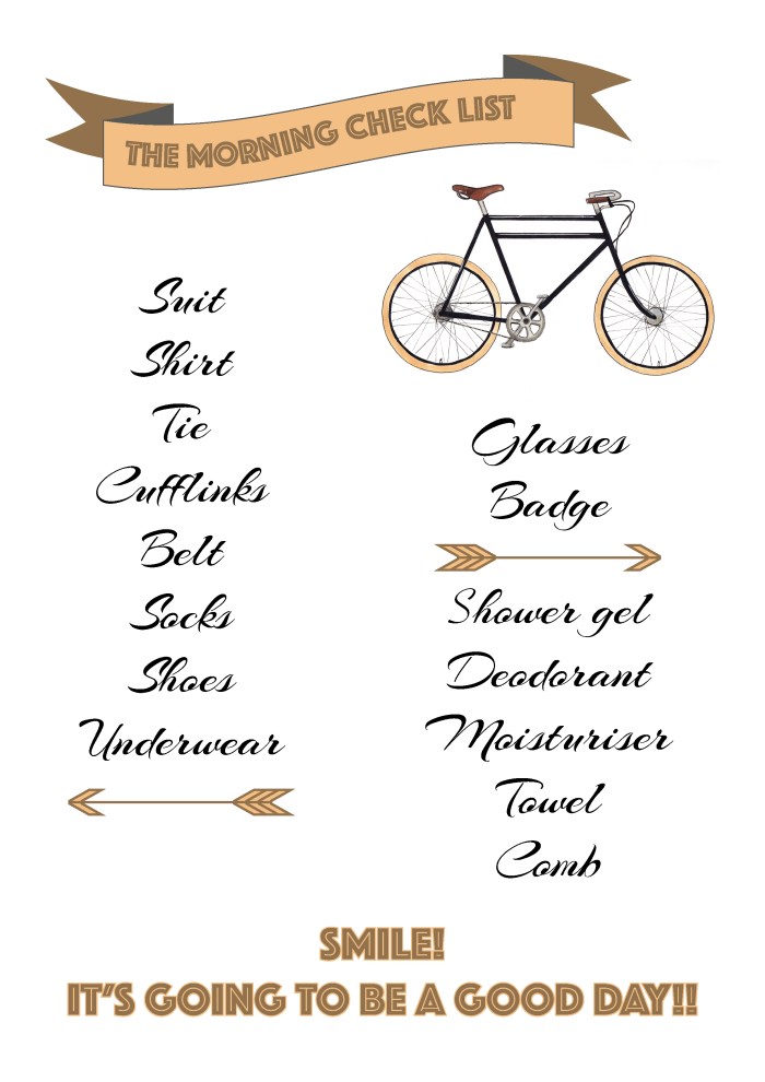 The morning check list