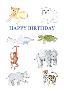 Happy BDay - endangered species card 300 dpi