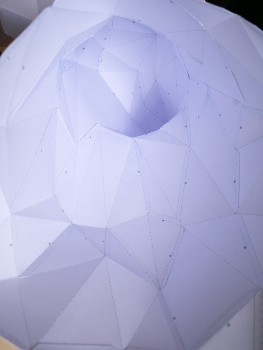 Inside the Paper Deer head