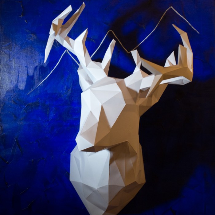 Paper Deer Head finished