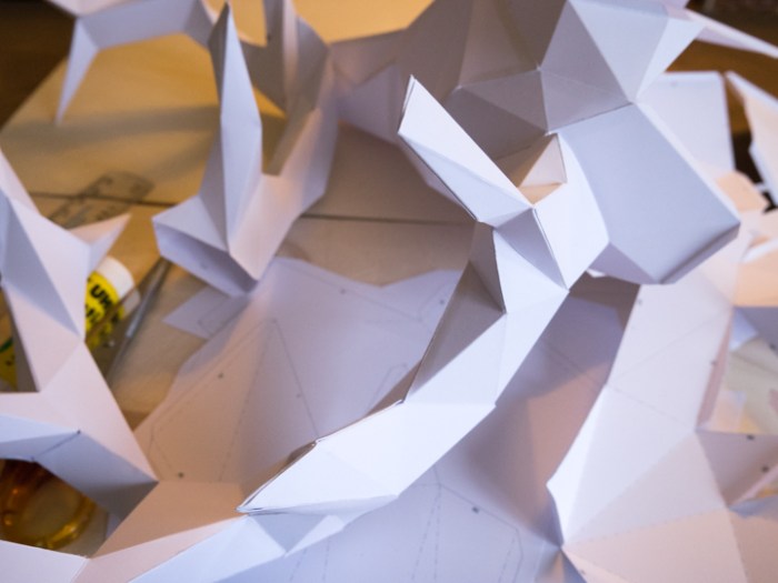 Paper deer - Montage