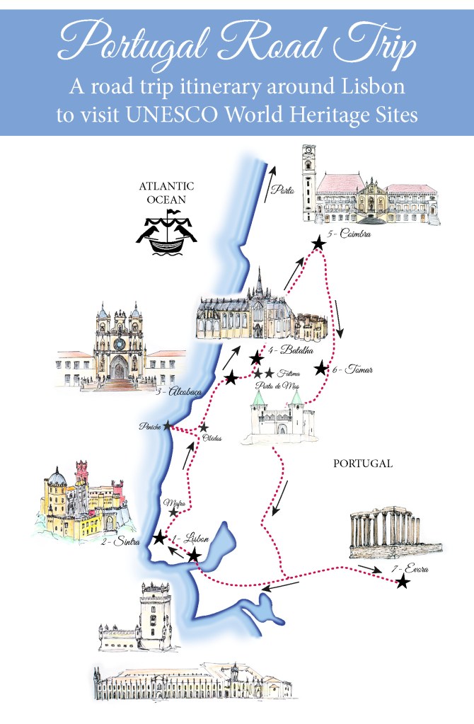 A Portugal Road Trip Map - Learn more on www.RoadTripsaroundtheWorld.com