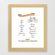 The Cyclist morning checklist - designed by Miss Coco