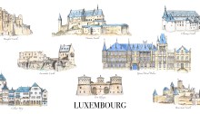 Castles of Luxembourg - Card free to download on www.RoadTripsaroundtheWorld.com
