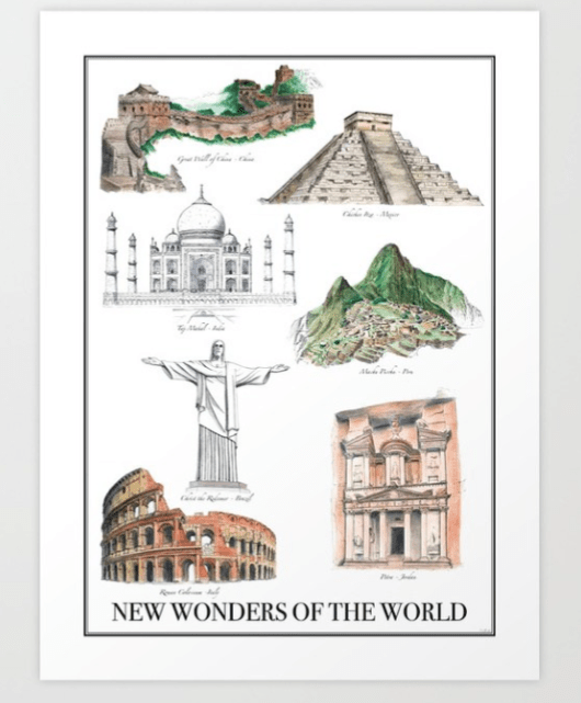 Wonders of the World - drawn with love by Miss Coco