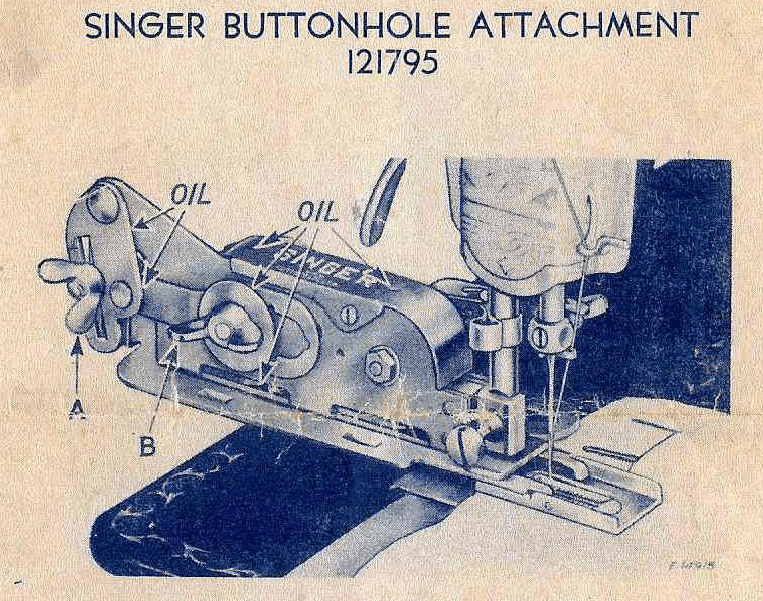 Singer buttonholer 121795 left side