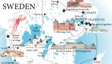 Sweden map - designed for www.RoadTripsaroundtheWorld.com