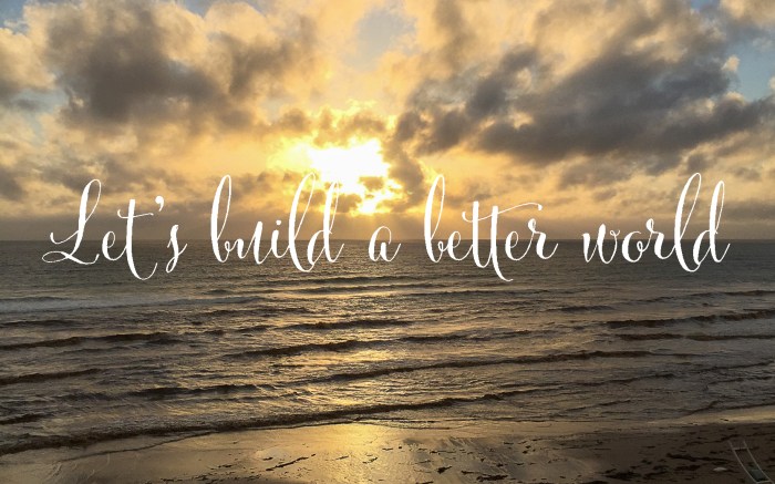 Building a better world