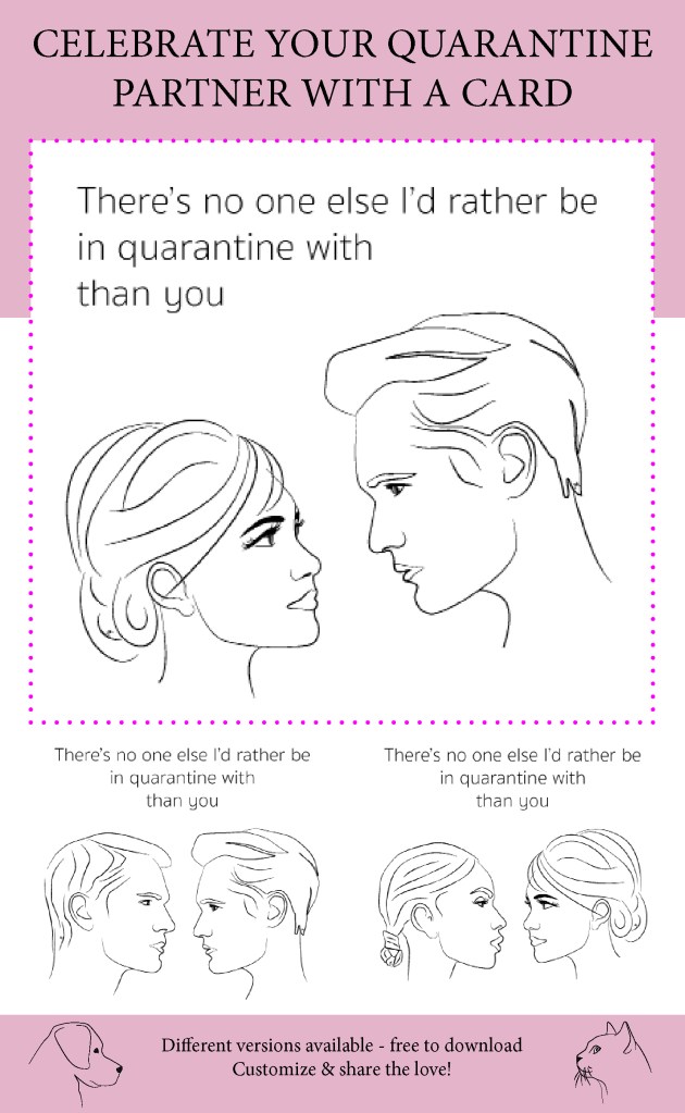 Celebrate your quarantine partner with a card