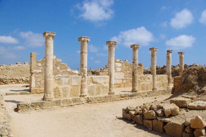 Colonnade bordering the forum near the House of Theseus - Paphos, Cyprus