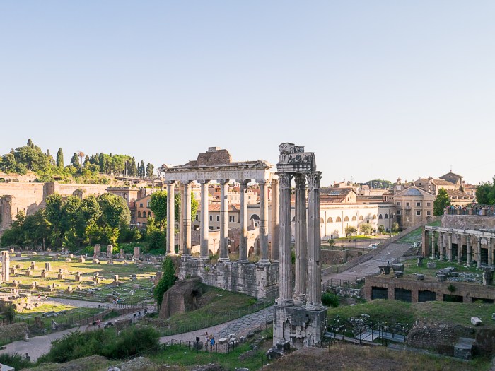 The Saturn and Concorde temples - Rome,Italy