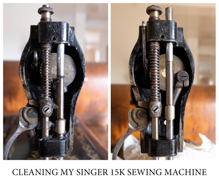 Cleaning a Singer 15K Sewing machine