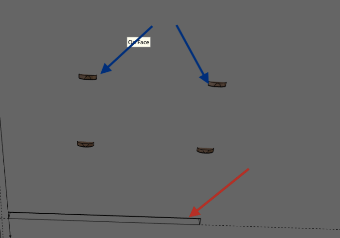 Using SketchUp - Table poping underneath