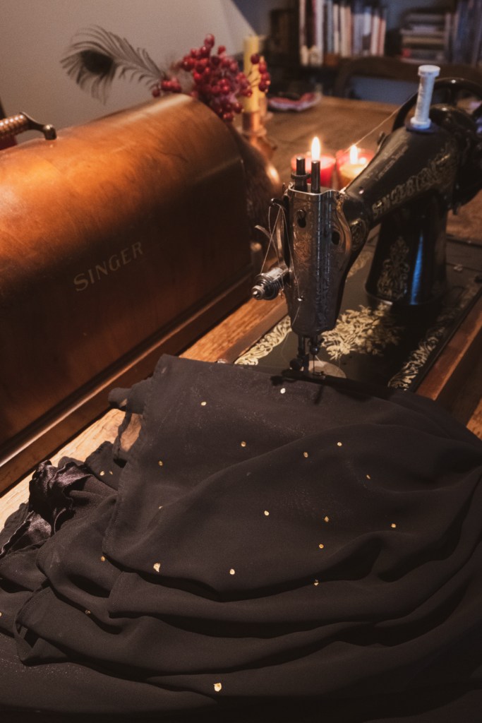 Hand painted stars on a dress