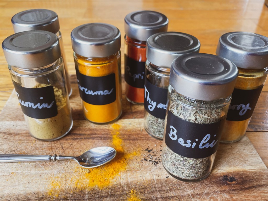 Charcoal stickers for spices