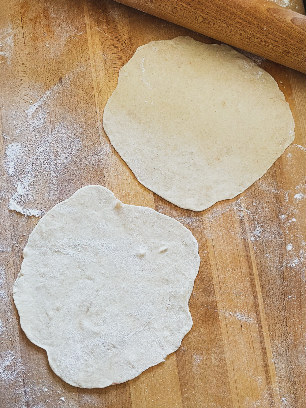 Trying to make tortillas - thank god these are the last ones