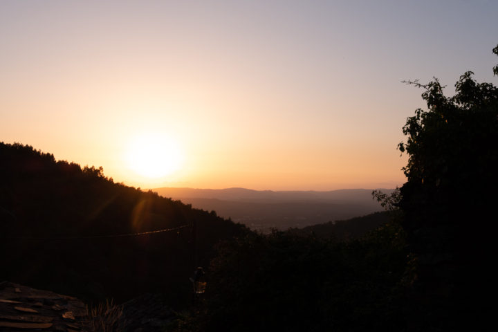 Sunset view from the Talasnal Schist Village-Serra-da-Lousã - Portugal