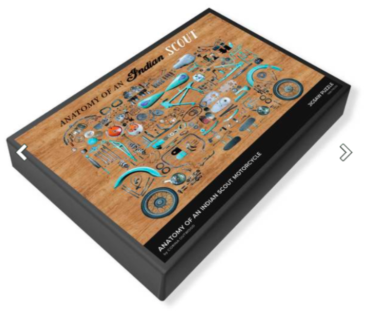 Anatomy of an Indian Scout - motorcycle puzzle