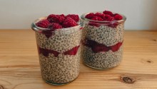 Raspberry chia pudding