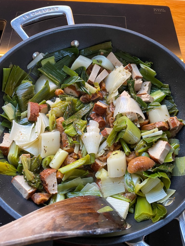 Leeks, figs and tofu of course