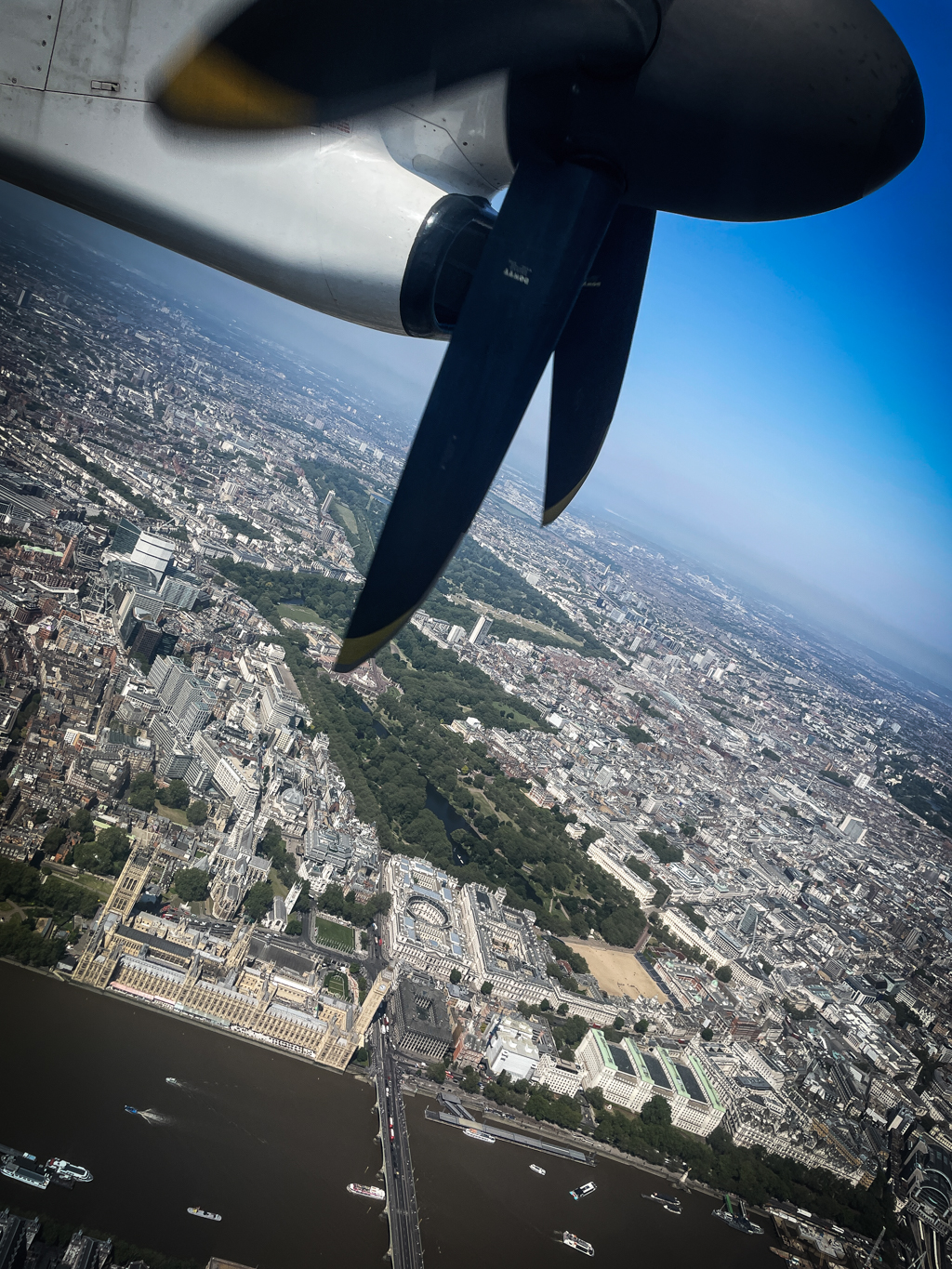 London view from the plane